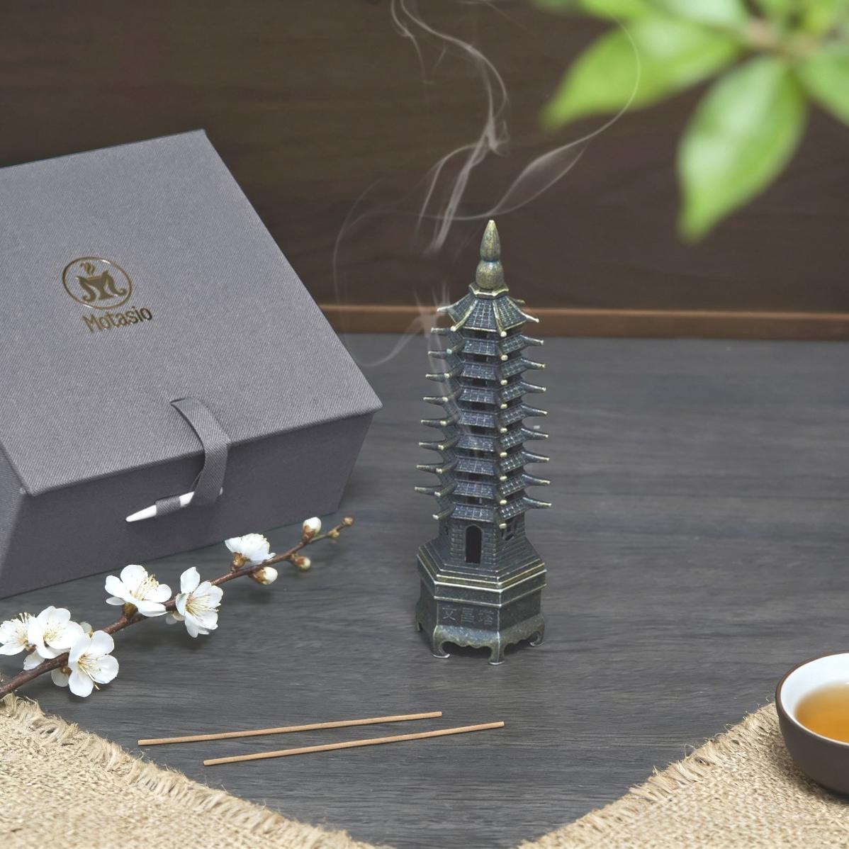 Wenchang Pagoda Incense Burner Set