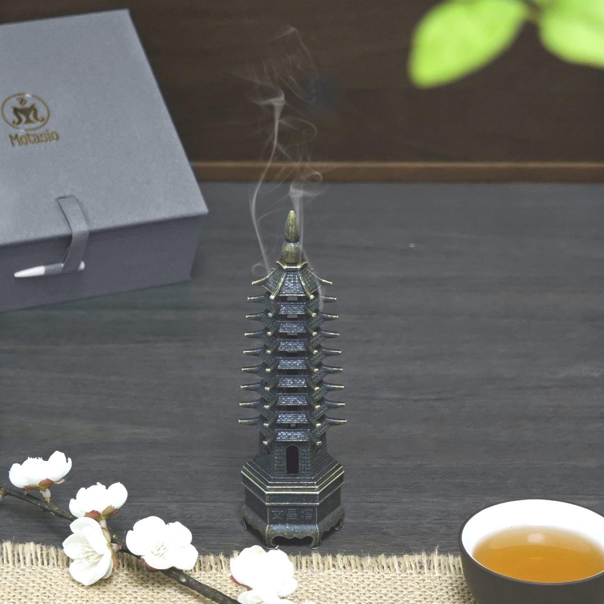 Wenchang Pagoda Incense Burner Set
